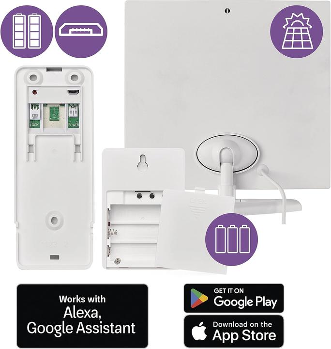 Immagine prodotto Emos Campanello video wireless GoSmart IP-09D con WiFi e pannello solare, alimentato a batteria (WiFi)