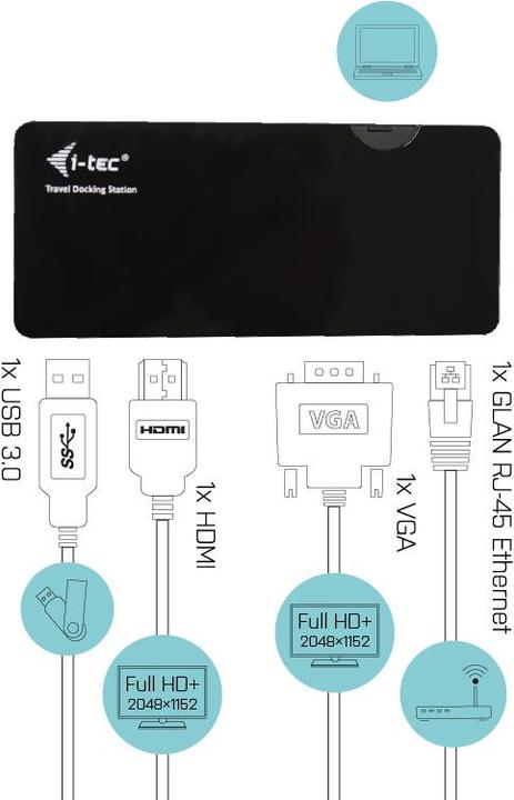 Immagine prodotto i-tec molo di viaggio (USB-A, 1 Porti)