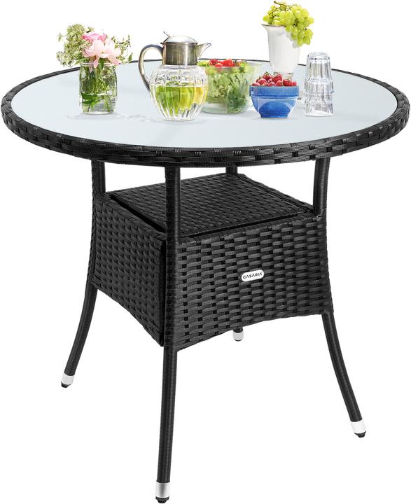 Actual product image Casaria Balcony table in poly rattan (80 cm)