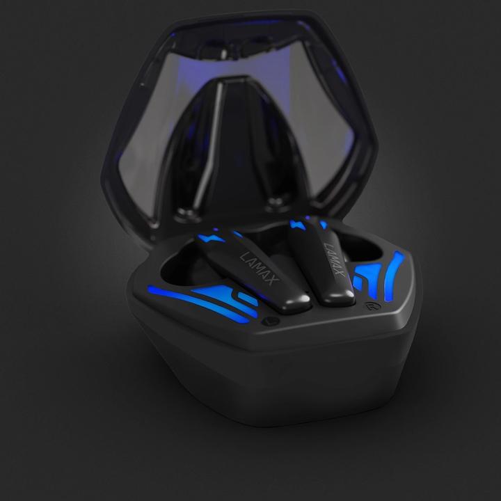 Produktbild Lamax LMXHNI1 headphones/headset True Wireless Stereo (TWS) In-ear Gaming Bluetooth Black (Kabellos)
