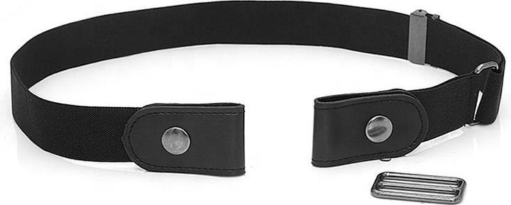 Noya Elastischer Unsichtbarer Stretch-Gürtel Verstellbar mit Druckknopf - Schwarz (70-140cm)