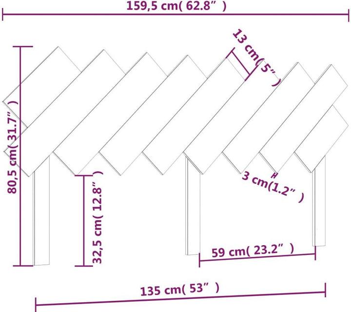Actual product image VidaXL Ute (159.5 x 3 x 80.5 cm)
