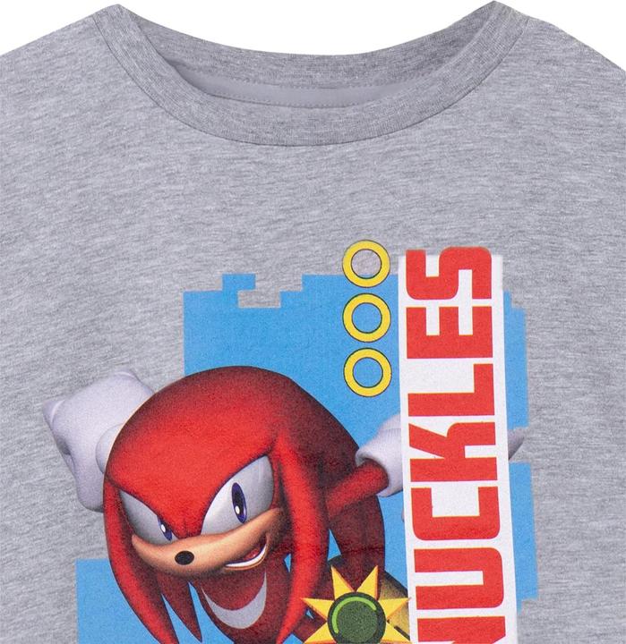 Actual product image Sonic The Hedgehog Childrens/Kids Knuckles Short-Sleeved T-Shirt (146, 152)