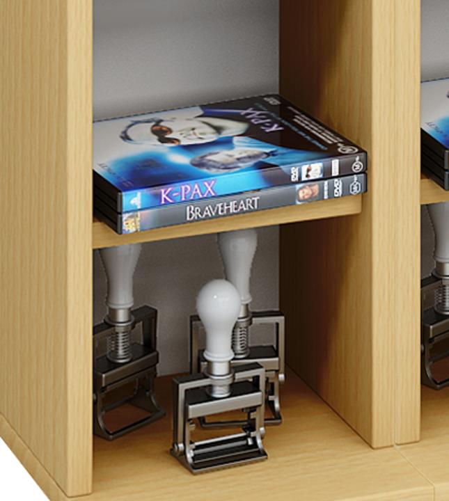 Actual product image VCM Wood CD DVD Stand Shelf Almera (42 x 20 x 180 cm)