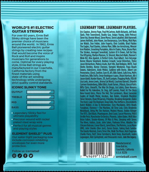 Actual product image Ernie Ball Set of strings, Slinky Nickel, Mighty 8,5-40, 3-pack (6 x, Electric guitar, 0.04")