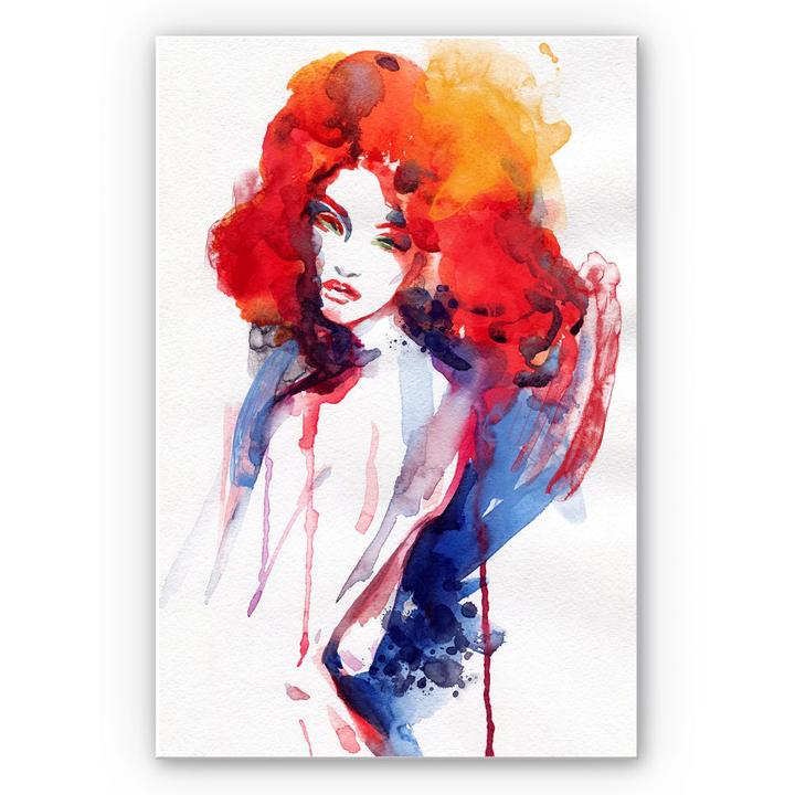 Image du produit Trenddeko La femme aux cheveux rouges flamboyants (40 x 60 cm)