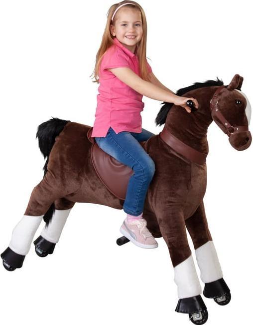 Actual product image Besttoy - Plüschpferd zum Reiten mit Rollen - ca. 95 cm