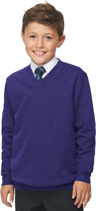 Actual product image Awdis Academy Junior School Sweatshirt With V Neck (Pack Of 2) (128)