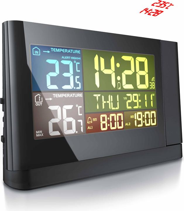 Image du produit Bearware Station météo avec capteur extérieur, station météo sans fil avec projection (pivotant à 180°) &