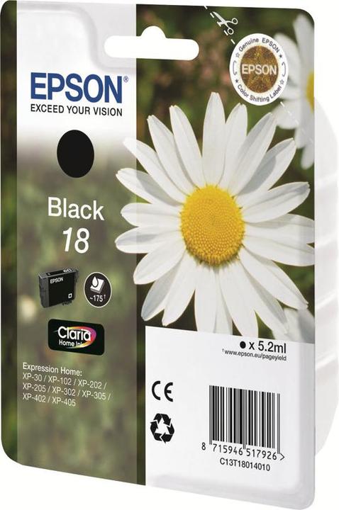 Produktbild Epson Original Tintenpatrone T1801 (BK)