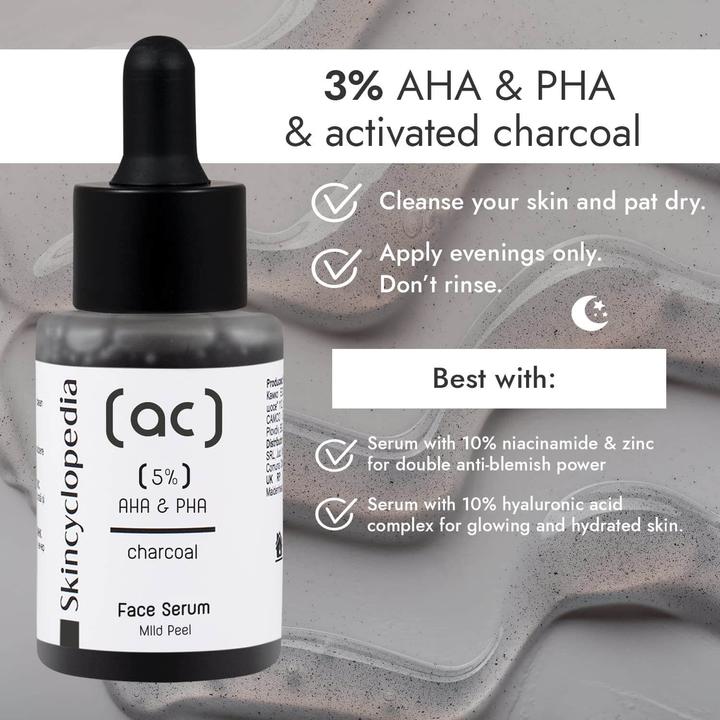 Produktbild Skincyclopedia Charcoal 5% AHA + PHA Complex (30 ml)