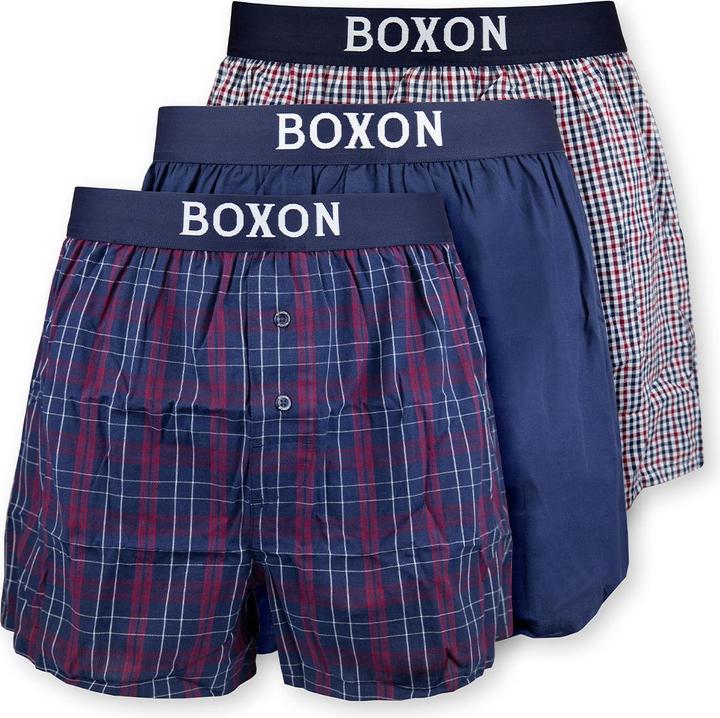 Boxon 3er Pack Web Boxershorts (XL, 3er Pack)