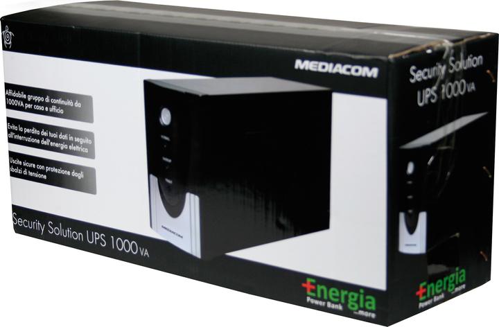 Produktbild Mediacom M-UPS1000M Unterbrechungsfreie Stromversorgung (USV) 1 kVA 600 W 4 Steckdose(n) AC (1000 VA, 600 W)