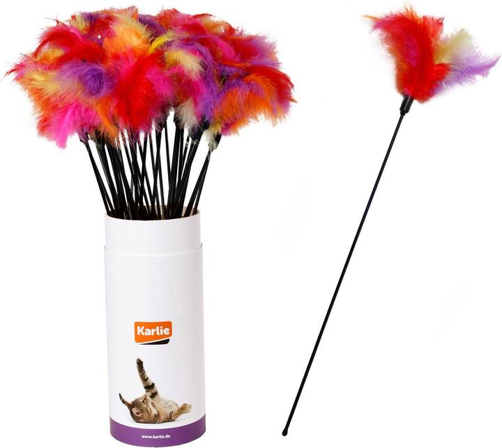 Actual product image Karlie The cat's feathered whisk (Play fishing rod cat)