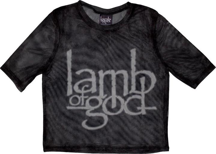 Lamb Of God Logo Netzgewebe Crop Top (Girlie)
