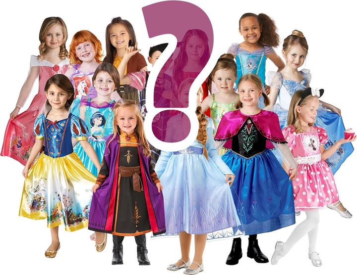 Produktbild Rubies Disney Mystery Box für Mädchen mit 3 Überraschungskostümen (122, 128, 125 B)