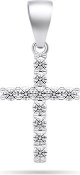 Image du produit Brilio Silver - Pendentif moderne en argent avec zircons Cross PT69W