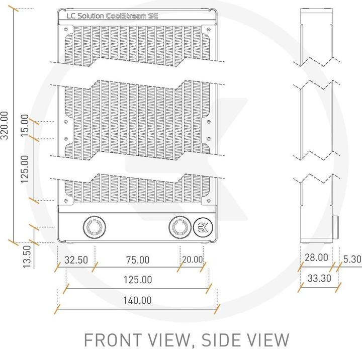 Actual product image EKWB EK-CoolStream SE 280 (140 mm)