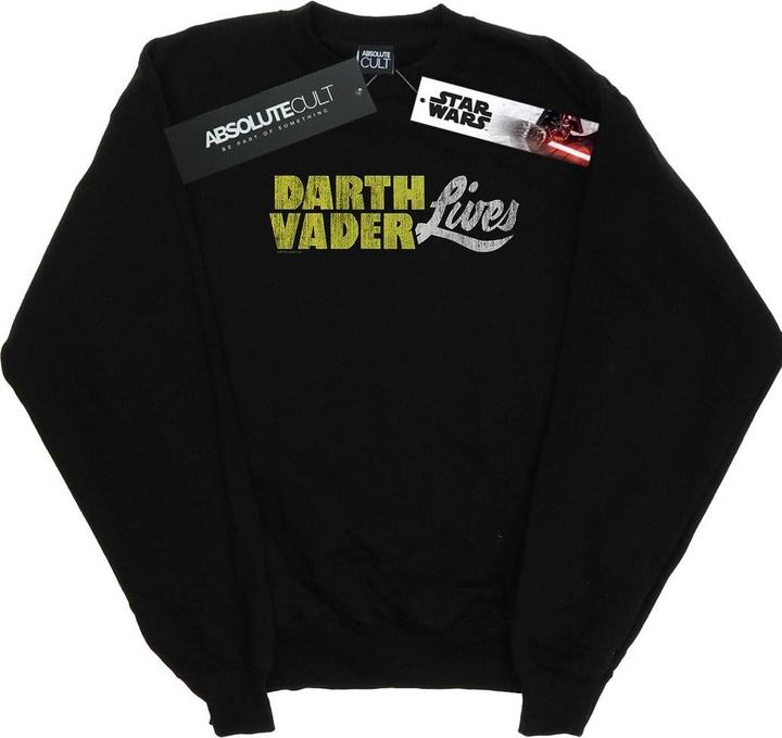Actual product image Star Wars Mens Darth Vader Lives Logo Sweatshirt (S)