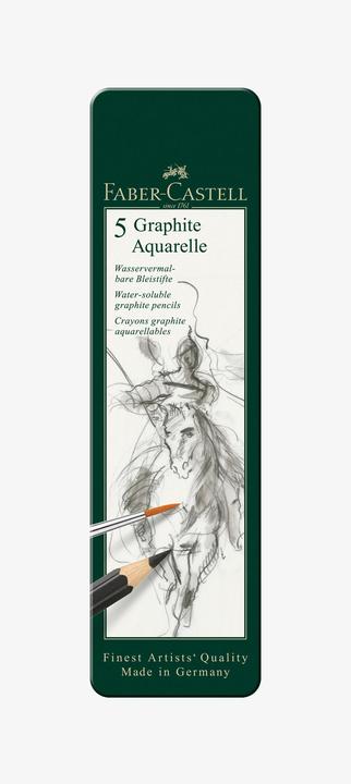 Produktbild Faber-Castell Graphite Aquarelle (3.30 mm, HB, 2B, 6B, 8B, 4B, 5 x)