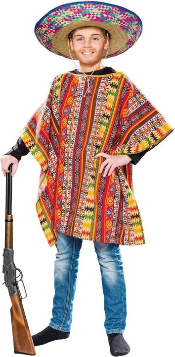 Produktbild Festartikel Müller Kinder Mexikaner Poncho: Grösse 140/152 (One Size)
