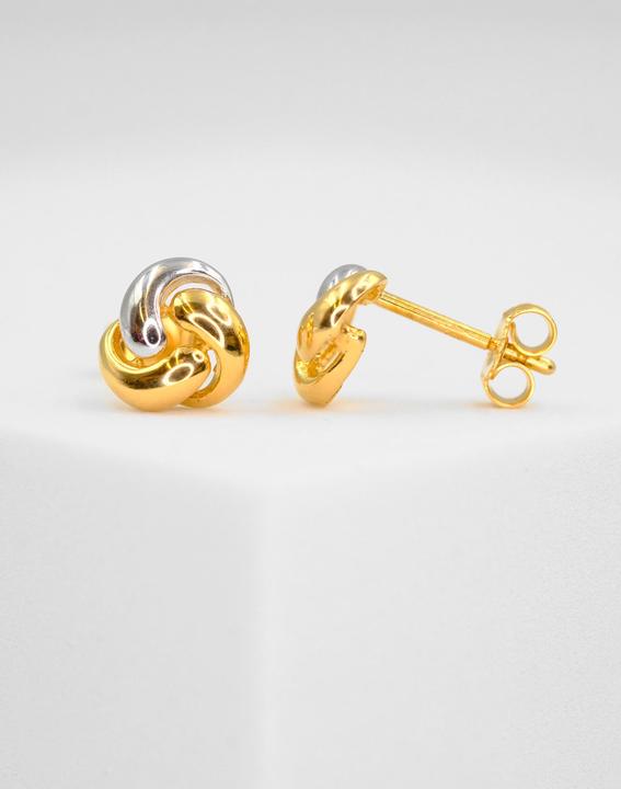 Immagine prodotto Muau Orecchini a perno (750, Oro giallo 18 K, Oro bianco)