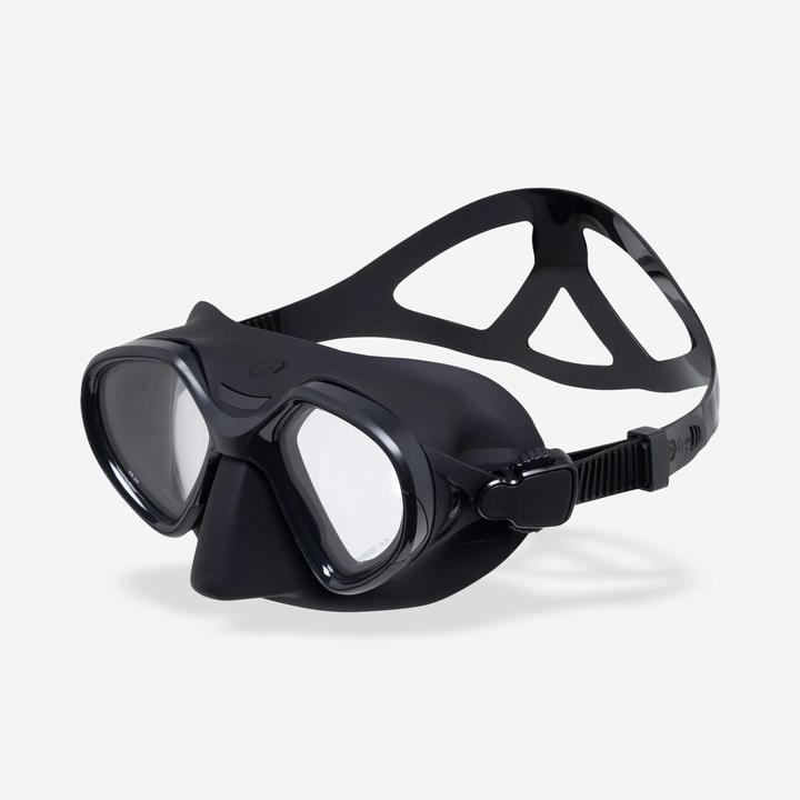 Subea Tauchmaske Apnoetauchen Antibeschlag kleines Volumen - 500 Dual LV schwarz
