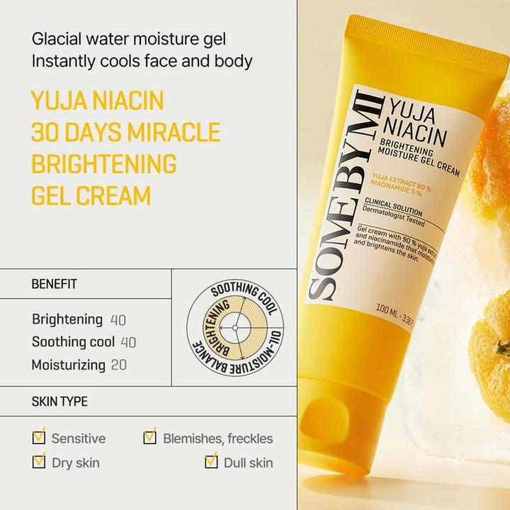 Immagine prodotto Some By Mi Crema gel idratante illuminante alla niacina Yuja (100 ml, Gel viso)