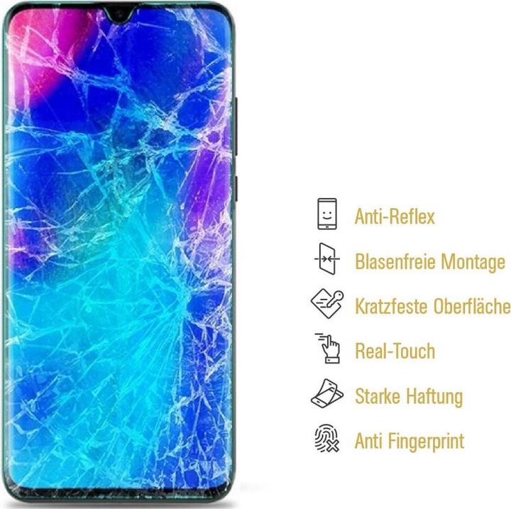 Actual product image Protectorking 6x Panzerfolie Anti-Shock matt entspiegelt (6 Piece, Huawei P30 Lite)