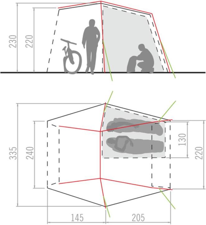 Produktbild Vaude Drive Van (Vorzelt, 7.50 kg, 4 Personen)