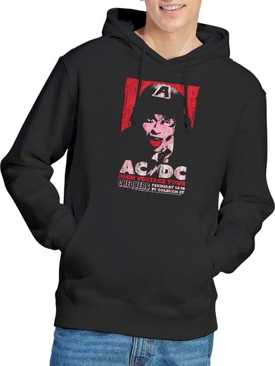 Actual product image AC/DC Mens High Voltage Live 1975 Hoodie (XL)