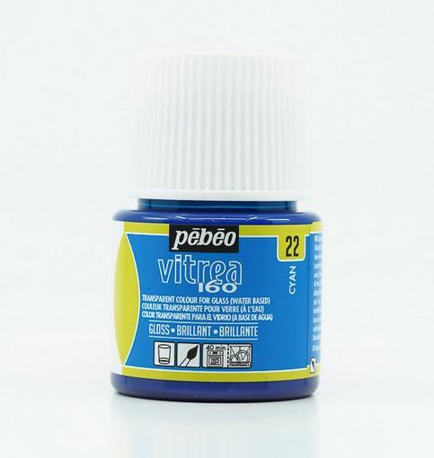 Produktbild Pebeo Vitrea 160 Glänzendefarben (Zyanblau, 45 ml)
