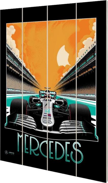 Actual product image Zoom Mercedes Formula 1 Wood Plaque (40 x 59 cm)