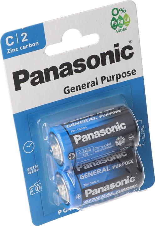 Panasonic Battery General Purpose Baby C LR14 (2 Pcs.) (2 pcs., R14)