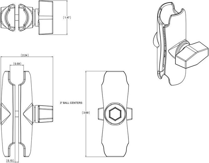 Produktbild Rammount Ram-B-201u