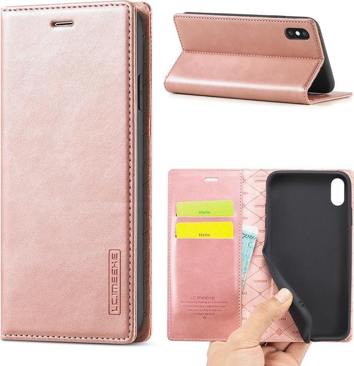 Produktbild Cover-Discount iPhone Xs / X - Stand Flip Case Hülle rosa (Apple iPhone XS)