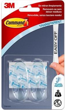 Actual product image 3M 17091CLR, transparent, plastic, 25.4 mm, 34.9 mm, 2 stykker