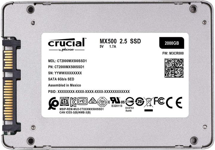 Productafbeelding Crucial Mx500 (2000 GB, 2.5")