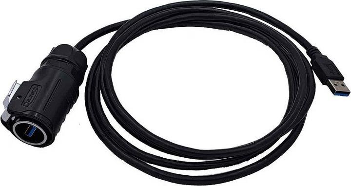 Produktbild Cnlinko Wasserfestes USB Kabel für USB 3.0 Signale mit IP67 für -20°C bis +80°C 2 Meter (2 m, USB 3.0)