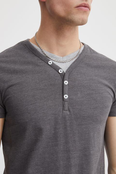Immagine prodotto Solid Dorian T-Shirt A Maniche Corte Maglietta Da Uomo Con Collo Grandad (S)
