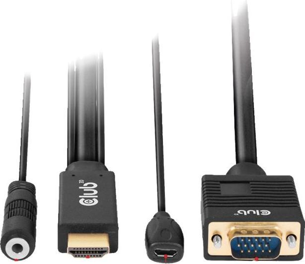 Immagine prodotto Club 3D Cavo Club3D HDMI+Micro USB Jack > VGA+ St/Bu (2 m, HDMI)