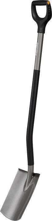 Fiskars Ergonomic Rounded Spade Grey