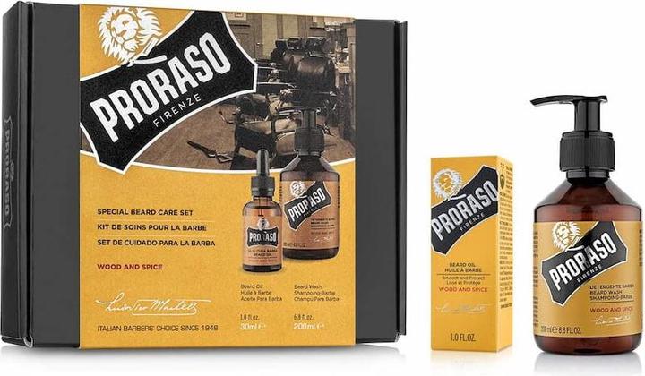Image du produit Proraso Wood & Spice Set de soins spéciaux pour la barbe (200 ml)