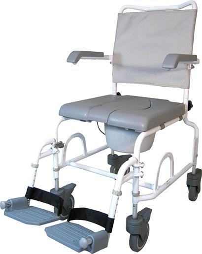 Image du produit Devilbiss Chaise douche-toilettes DuoMotion roulettes directionnelles arrière de 5" (200 kg)