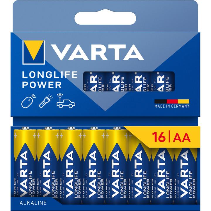 Actual product image Varta Longlife Power AA Pack 16 (16 pcs., AA, 2960 mAh)