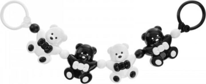 Actual product image Akuku A0468 Teddy Bear Pram Rattle Black And White