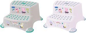 Actual product image keeeper kids step stool igor ""Peppa Pig"", nordic-white with imprint, max. load: 120 kg, with anti-slip
