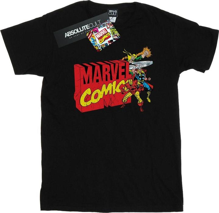 Actual product image Womens/Ladies Vintage Logo Blast Cotton Boyfriend T-Shirt (3XL)