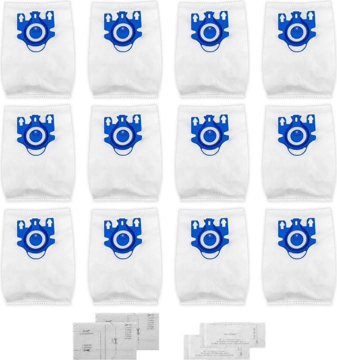 Produktbild Plutoos 12 Staubsaugerbeutel, 2 Motorschutzfilter, 2 Abluftfilter/für Miele Classic C1,C2,C3,S2000,S5000 und