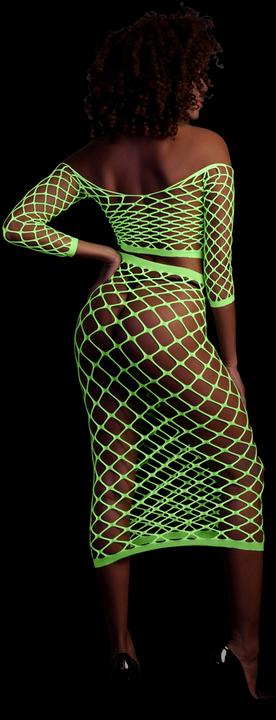 Image du produit Ouch! Long Sleeve Crop Top and Long Skirt - Green - XS/XL (Taille unique)